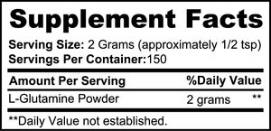 ENERGIZE L-GLUTAMINE Supplement Facts